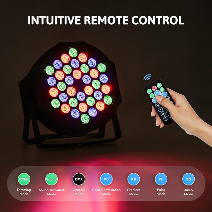 CO-Z Stage Lights 36 RGB LED Par Lights - Image 4