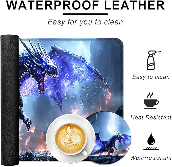 BFUKVOU Large Keyboard Mouse Pad Set, Extended Mouse Pad+Keyboard Wrist Rest - Image 2