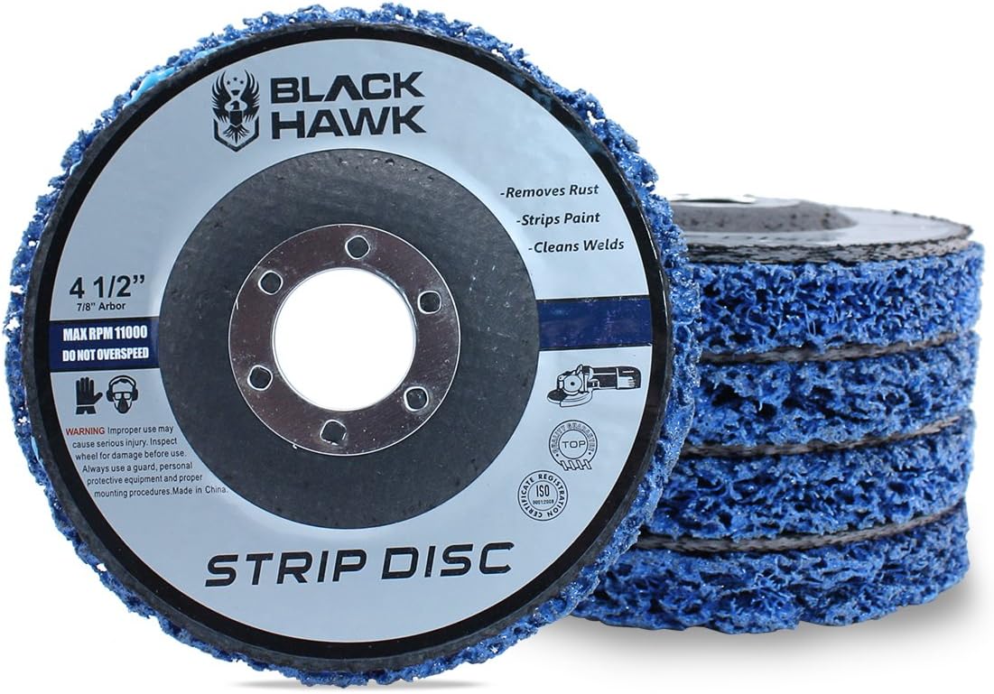 Easy Strip Discs Clean and Remove Paint, Rust and Oxidation 4-1/2” x 7/8” - 5 Pack