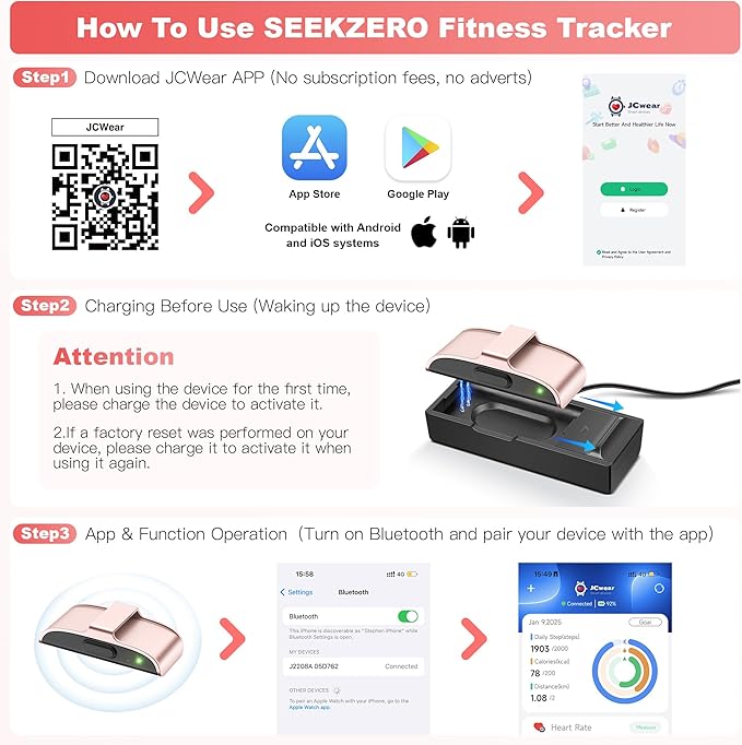 SEEKZERO Sleep Tracker, Activity & Fitness Trackers | Health Smart Bracelet - Image 9