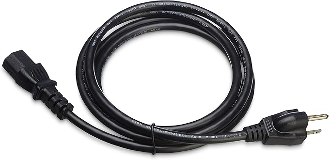 Amazon Basics Computer Monitor TV Replacement Power Cord, 6 ft - Image 4