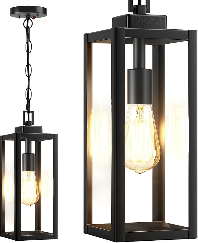 MYHXQ 15'' Large Motion Sensor Outdoor Pendant Lights, Dusk to Dawn Modern by MYHXQ