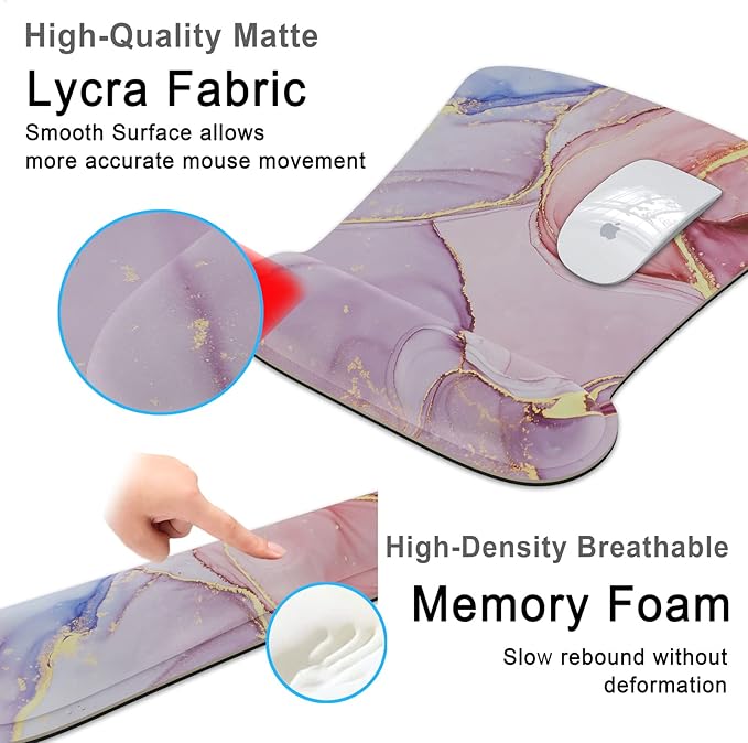 Keyboard Wrist Rest Memory Foam Ergonomic Mouse Pad - Image 3