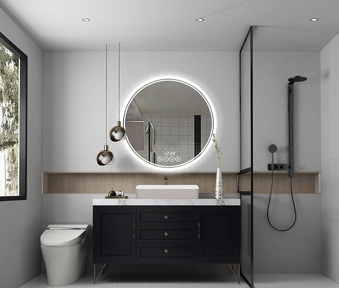 Wall-Mounted Round Bathroom Mirror - Image 7
