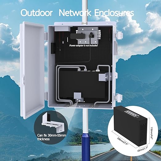 Akwscyby Outdoor Electrical Box, Waterproof Electrical Junction Box IP65 ABS - Image 4