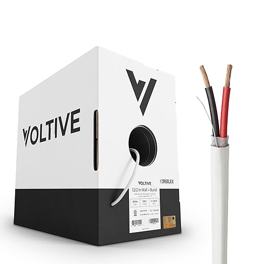 Voltive 12/2 Speaker Wire, in-Wall CL3 & Direct Burial, 500ft by Voltive
