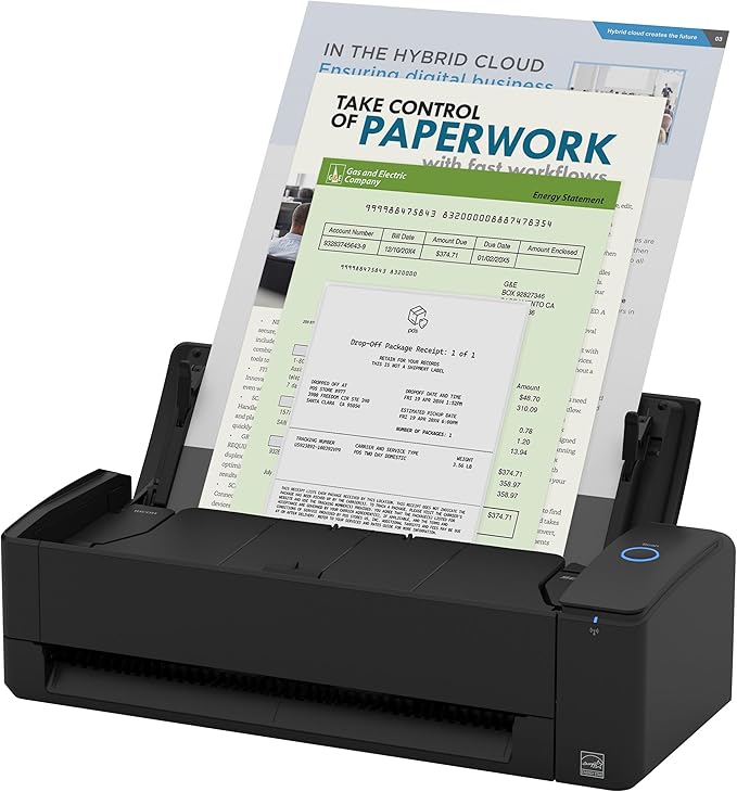 ScanSnap iX1300 Deluxe Compact Wireless or USB Double-Sided Color Document by ScanSnap