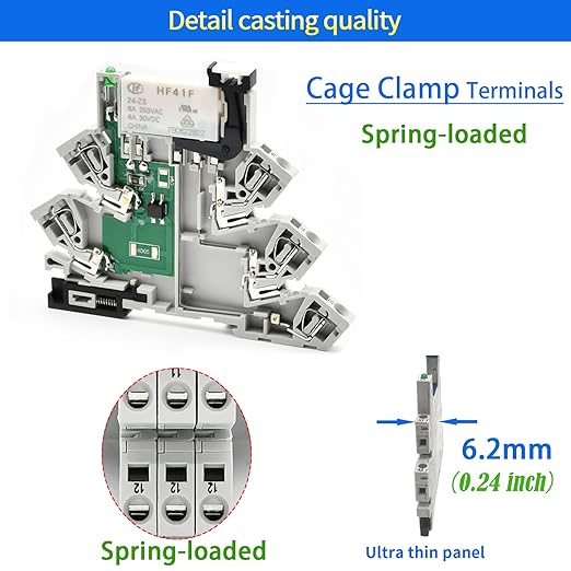 3Pcs 24V Miniature Relay for PLC Controller 24VDC and 24VAC Relay SPDT 6Amp - Image 2
