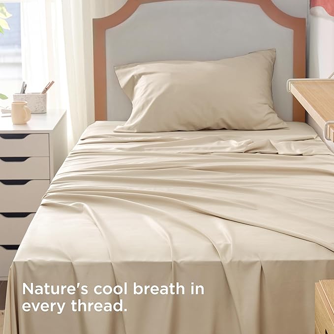 Bedsure Cooling Sheets Twin XL, Rayon Derived from Bamboo, Breathable & Soft - Image 3