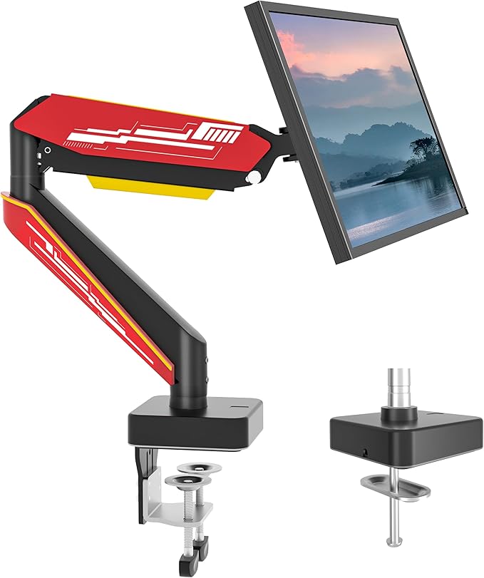 Heavy Duty Monitor Arm for Ultrawide Screen up to 49 inches, 44 lbs, Gas Spring by GUZHIKU