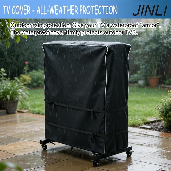 JINLI 45-50 inch outdoor TV trolley cover, courtyard TV cover, Oxford fabric - Image 8