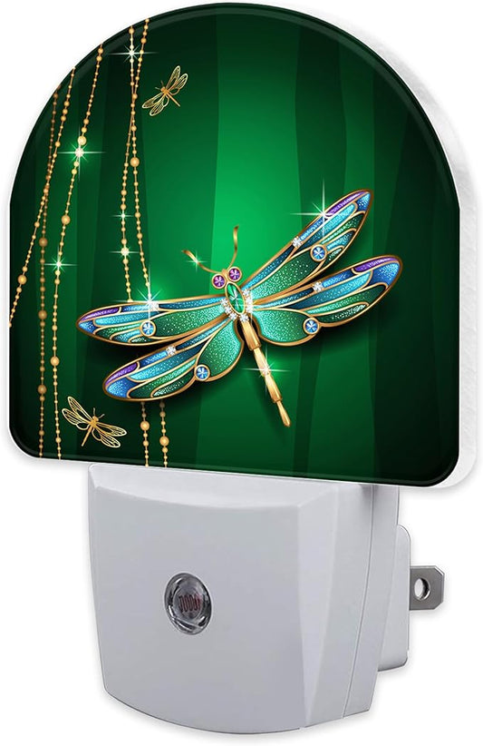 sndheke Green Jewel Dragonfly Night Light by sndheke