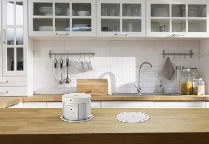 Automatic Pop up Outlet, Wireless Charger Power Strip Surge Protector Recessed - Image 5