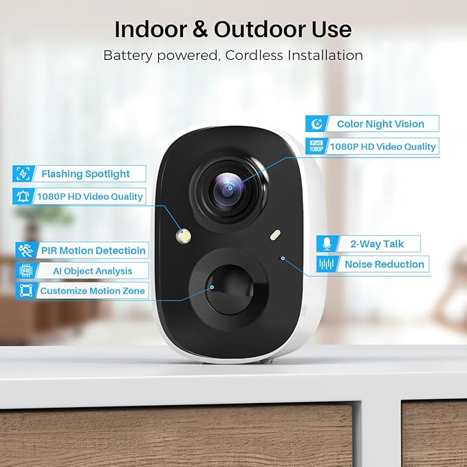 MaxiViz Security Cameras Wireless Outdoor, Battery Powered Cameras - Image 8