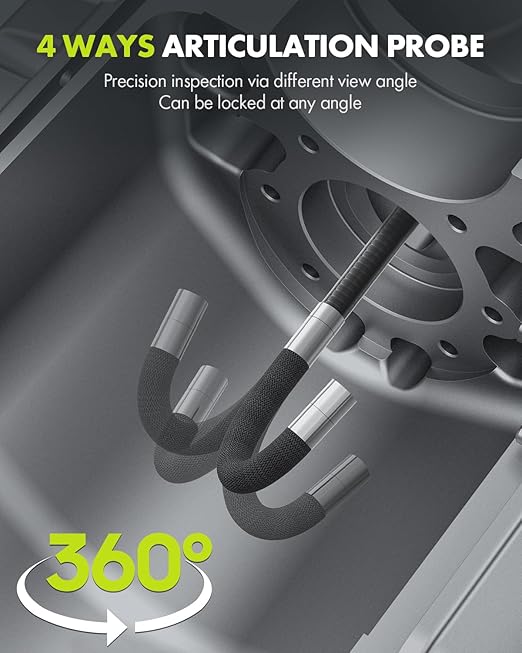 Anykit 360° Articulated Engine Endoscope, Aviation Hole Sight - Image 2