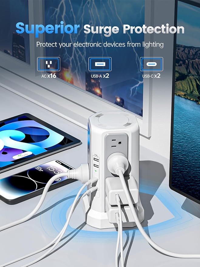 Surge Protector Power Strip - Image 3