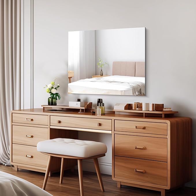 CILIBER Frameless Mirror, 24x30 Inch Bathroom Mirror - Image 2