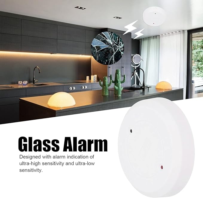 Wired Glass Break Detector Door Window Glass Break Detector Round Break in - Image 3
