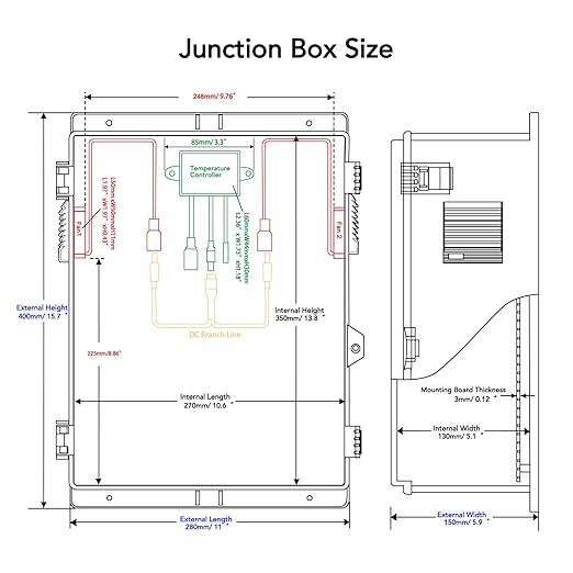 Akwscyby Outdoor Electrical Box, Waterproof Electrical Junction Box IP65 ABS - Image 7