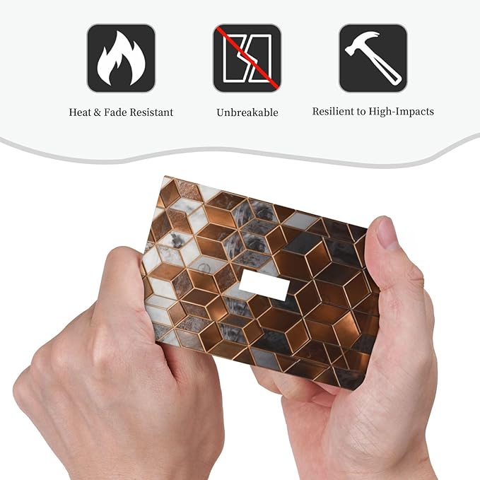 Bvtewkhz Brown Abstract Luxury Modern Geometric Cubic Marble 1 Gang Single - Image 5