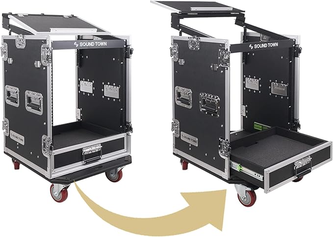Sound Town 14U PA DJ Pro Audio Rack/Road ATA Case - Image 6