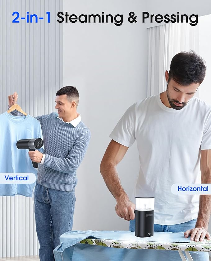 Handheld Steamer for Clothes, 1200W Foldable Travel Steamer, 20 Sec Preheat - Image 4