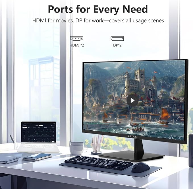 Z-Edge U27P4K 27-inch 4K Monitor IPS Ultra HD 3840x2160, 60Hz Refresh Rate - Image 8