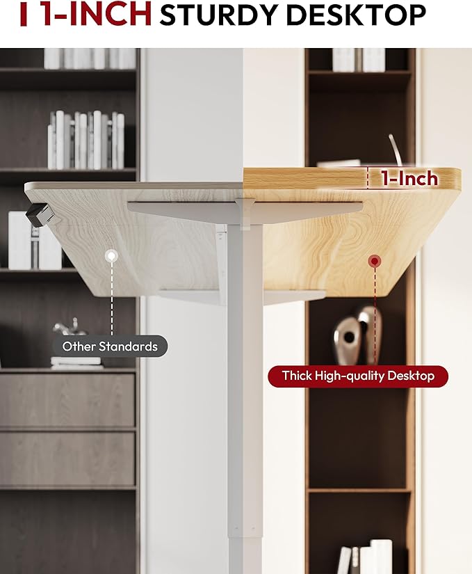 SANODESK Electric Standing Desk 55 x 28 Inches Whole-Piece Desktop Height - Image 6