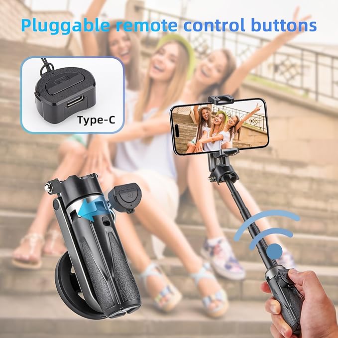 MQOUNY for Magsafe Tripod Stand for iPhone, Portable Pocket Size Selfie Stick - Image 7