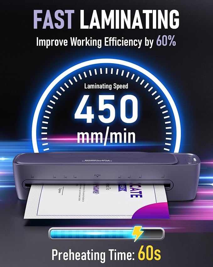 Laminator Machine 13 Inch Wide Thermal Lamination 9 in 1 Cold Hot A3 Laminating - Image 2