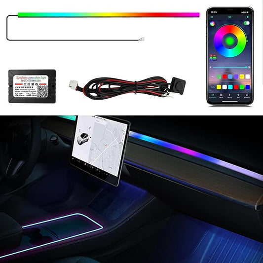 Dreamcolor Interior Car Lights Strips 55-inch, Tesla Model 3 Model Y Interior by WEBUPAR