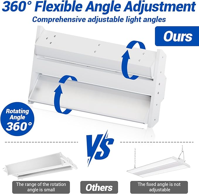 JTT LED Linear High Bay Light, 5000K Daylight 150W 21000LM 1.35FT Shop Light - Image 5