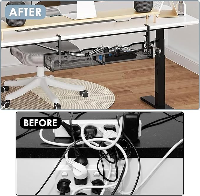Mzmaxy Cable Management, Metal Cord Organizer - Image 6