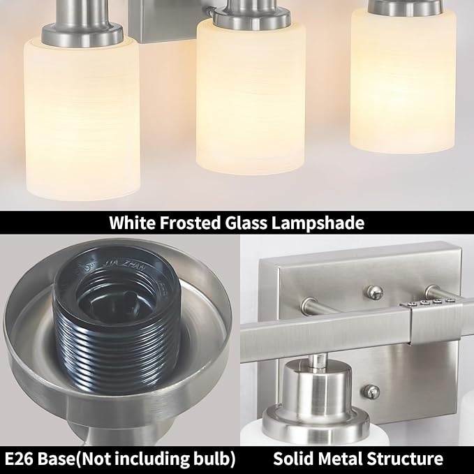 DIKAIDA 5-Light Bathroom Light Fixtures, Modern Bathroom Wall Lights Over Mirror - Image 4