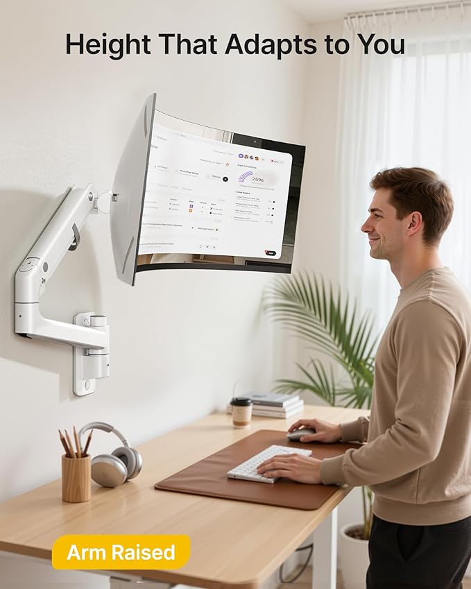 monTEK Monitor Wall Mount for 17-57“ up to 59.4 lbs Ultrawide Screens, Single - Image 8