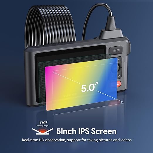 50FT Sewer Inspection Camera, DEPSTECH 1080P Dual Lens Endoscope - Image 4