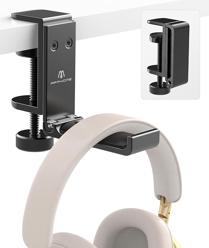 APPHOME New Foldable Headphone Stand Hanger Holder Aluminum Headset Soundbar - Image 2