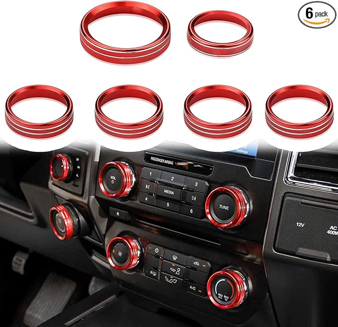 Knob Cover for F150 AC Climate Control Switch/Trailer/4WD/VOL/Tune Button by Bentolin