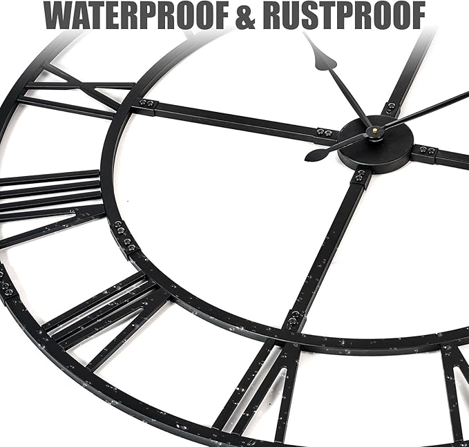 Ohweog Large Wall Clock for Living Room Decor – 60 Inch Silent Non-Ticking - Image 3
