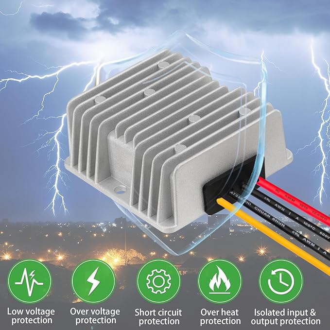 ELFCULB 8V-40V to 12V Voltage Regulator 10A 120W DC Step Down UP Converter - Image 5