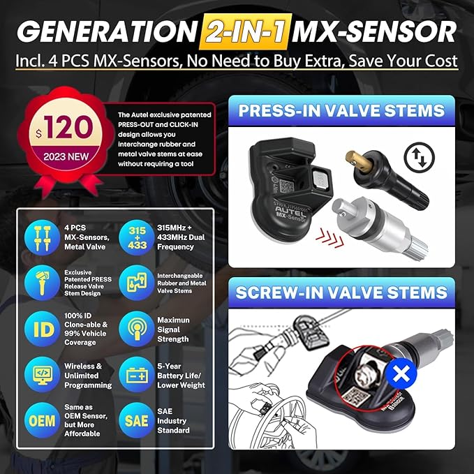 2026 Autel MaxiTPMS TS508WF KIT TPMS Programming Tool, WiFi Ver. of TS508K - Image 9