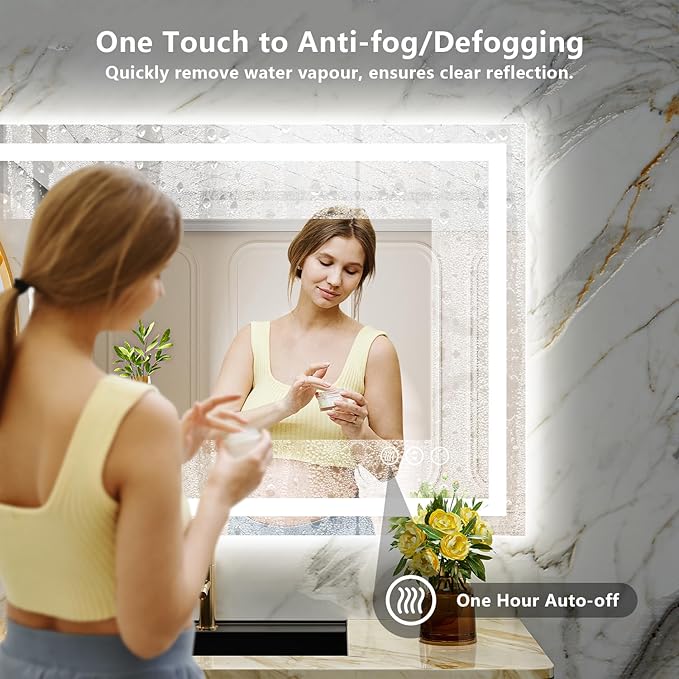 YEELAIT 50x36 Inch LED Bathroom Mirror - Image 5
