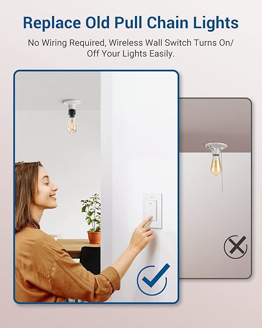 DEWENWILS Remote Control Light Socket, Wireless Light Switch - Image 3