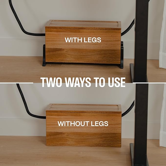 Extra Large Cable Management Box, Wood Cord Hider Box & Organizer - Image 7