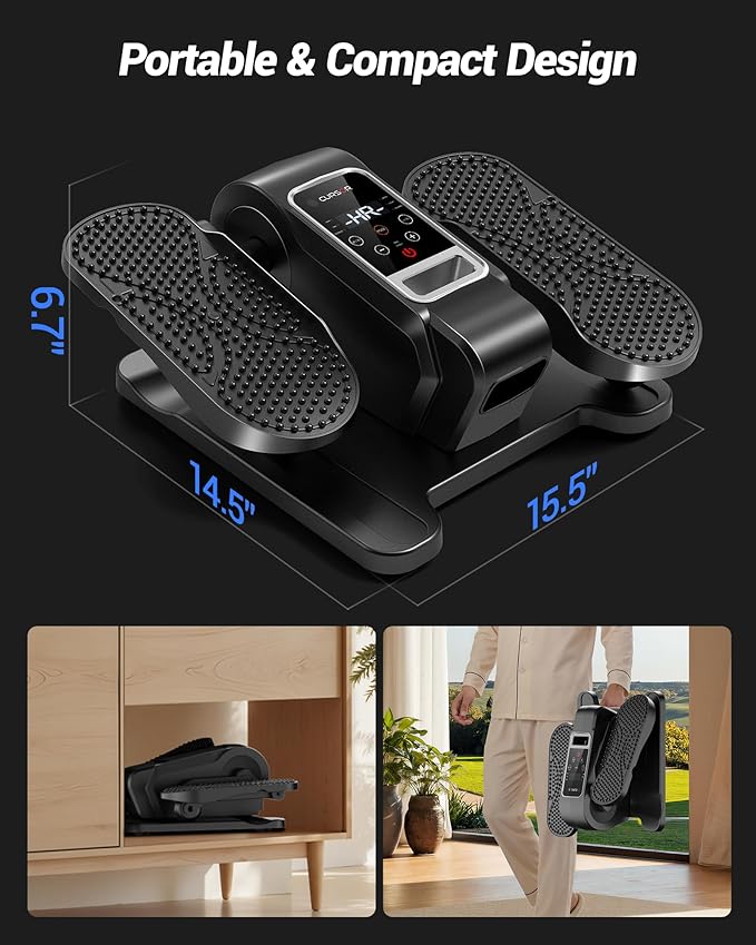 Under Desk Elliptical Machine, Electric Seated Pedal Exerciser, Min Leg - Image 7