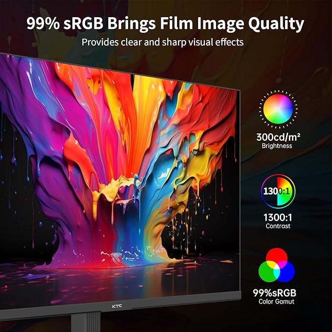 KTC 24 Inch QHD 2560x1440 IPS Computer Monitor, 100Hz Zero-Frame 2K Gaming - Image 4