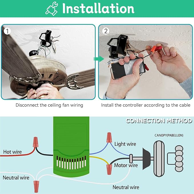 Replacement for Ceiling Fan Remote Control Kit - Image 6