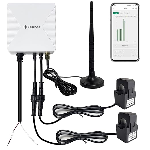 WiFi Energy Monitor with 2 * 200A Clamps, Real-Time Electricity Tracking by EdgeAnt