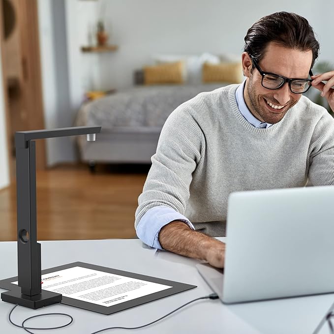 CZUR Lens1200 Pro Portable Document Scanner, 12MP USB Document Camera, Fast - Image 7