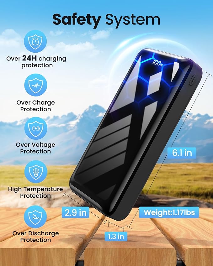 LOOPEAK Power Bank 50000mAh 22.5W Fast Charging Portable Charger, USB C Quick - Image 5